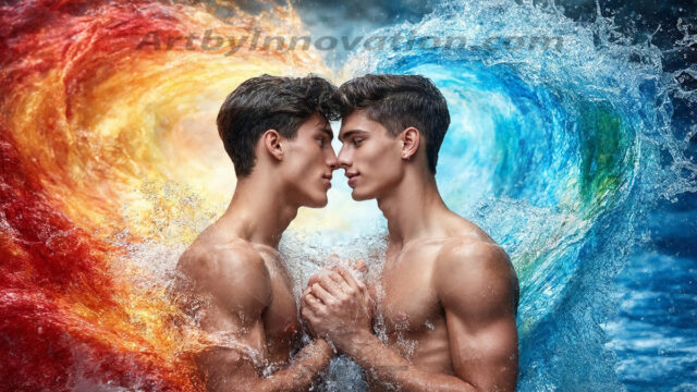 Love-and-Pride-in-full-Color. AI-generated art featuring beautiful, handsome, sexy, shirtless, men, lads, celebrating pride with the one they love. Gay Men embellished with the vibrant rainbow palette colors, inspired by the gay pride flag, offering a striking visual impact.
Pride celebrations are events that honor LGBTQ+ people through parades, festivals, and educational events, promoting social acceptance, legal rights, and community pride. These celebrations often occur in June, which is designated as Pride Month, coinciding with the anniversary of the 1969 Stonewall Uprising. While many events have become celebratory, they can still serve as demonstrations for rights such as same-sex marriage and anti-discrimination laws.
