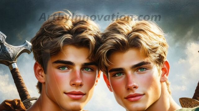 Hot & Sexy Male Warriors in Love. A painting of a young man and his partner just after a bloody battle. Embracing each other that they survived this terrible event. Insanely handsome, perfect cherub faces, detailed faces, of two warriors after a bloody battle, blooded and battle scared, holding a chrome & red blade, perfect detailed handsome faces, high cheekbones, rosy cheeks, strong jawlines, cute, intimate scene of 2boys in love, overwhelmed by emotion, they survived the battle together, embracing each other.