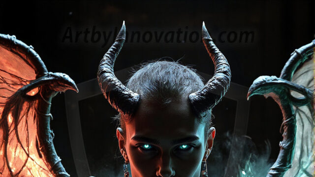 In a dark, ethereal realm, in the midst of the darkness, a figure emerges with an aura of power and magnetism. He is both horrific and strangely captivating, drawing the eye even as he repels the soul. His form is indistinct at first, a ripple in the oppressive blackness, you want to run but you become overwhelmed, drawn in to this creatures powers. Captative by both fear and beauty, you realize, he's a male succubus demon. Deep within the ruins of hell, with a sword in your hand, ready to battle, but unwilling or unable to do so. His skin, flickering fires, casting a dynamic glow across his glistening wet, shinny, body. The flames dance along his chiseled muscular torso and body, casting vibrant hues that seem to emanate from his very core. His eyes, have a piercing glow, locked in a gaze, his eyes, exudes confidence and authority. Unable to move, or unwilling to do so, drawn by his almost completely nude body and overwhelmed by his powers, you given to his will.