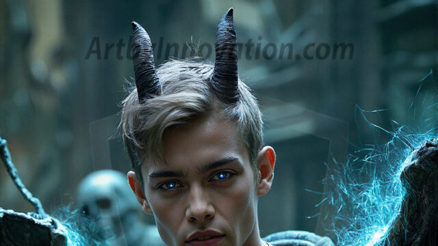 In a dark, ethereal realm, in the midst of the darkness, a figure emerges with an aura of power and magnetism. He is both horrific and strangely captivating, drawing the eye even as he repels the soul. His form is indistinct at first, a ripple in the oppressive blackness, you want to run but you become overwhelmed, drawn in to this creatures powers. Captative by both fear and beauty, you realize, he's a male succubus demon. Deep within the ruins of hell, with a sword in your hand, ready to battle, but unwilling or unable to do so. His skin, flickering fires, casting a dynamic glow across his glistening wet, shinny, body. The flames dance along his chiseled muscular torso and body, casting vibrant hues that seem to emanate from his very core. His eyes, have a piercing glow, locked in a gaze, his eyes, exudes confidence and authority. Unable to move, or unwilling to do so, drawn by his almost completely nude body and overwhelmed by his powers, you given to his will.