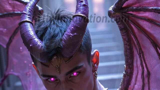 In a dark, ethereal realm, in the midst of the darkness, a figure emerges with an aura of power and magnetism. He is both horrific and strangely captivating, drawing the eye even as he repels the soul. His form is indistinct at first, a ripple in the oppressive blackness, you want to run but you become overwhelmed, drawn in to this creatures powers. Captative by both fear and beauty, you realize, he's a male succubus demon. Deep within the ruins of hell, with a sword in your hand, ready to battle, but unwilling or unable to do so. His skin, flickering fires, casting a dynamic glow across his glistening wet, shinny, body. The flames dance along his chiseled muscular torso and body, casting vibrant hues that seem to emanate from his very core. His eyes, have a piercing glow, locked in a gaze, his eyes, exudes confidence and authority. Unable to move, or unwilling to do so, drawn by his almost completely nude body and overwhelmed by his powers, you given to his will.