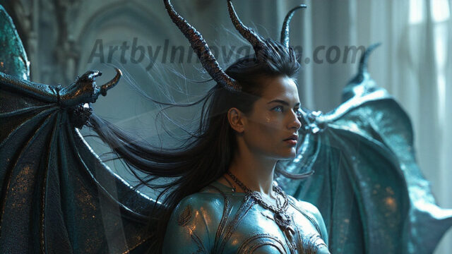 In a dark, ethereal realm, in the midst of the darkness, a figure emerges with an aura of power and magnetism. He is both horrific and strangely captivating, drawing the eye even as he repels the soul. His form is indistinct at first, a ripple in the oppressive blackness, you want to run but you become overwhelmed, drawn in to this creatures powers. Captative by both fear and beauty, you realize, he's a male succubus demon. Deep within the ruins of hell, with a sword in your hand, ready to battle, but unwilling or unable to do so. His skin, flickering fires, casting a dynamic glow across his glistening wet, shinny, body. The flames dance along his chiseled muscular torso and body, casting vibrant hues that seem to emanate from his very core. His eyes, have a piercing glow, locked in a gaze, his eyes, exudes confidence and authority. Unable to move, or unwilling to do so, drawn by his almost completely nude body and overwhelmed by his powers, you given to his will.