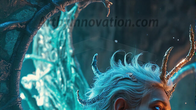 In a dark, ethereal realm, in the midst of the darkness, a figure emerges with an aura of power and magnetism. He is both horrific and strangely captivating, drawing the eye even as he repels the soul. His form is indistinct at first, a ripple in the oppressive blackness, you want to run but you become overwhelmed, drawn in to this creatures powers. Captative by both fear and beauty, you realize, he's a male succubus demon. Deep within the ruins of hell, with a sword in your hand, ready to battle, but unwilling or unable to do so. His skin, flickering fires, casting a dynamic glow across his glistening wet, shinny, body. The flames dance along his chiseled muscular torso and body, casting vibrant hues that seem to emanate from his very core. His eyes, have a piercing glow, locked in a gaze, his eyes, exudes confidence and authority. Unable to move, or unwilling to do so, drawn by his almost completely nude body and overwhelmed by his powers, you given to his will.