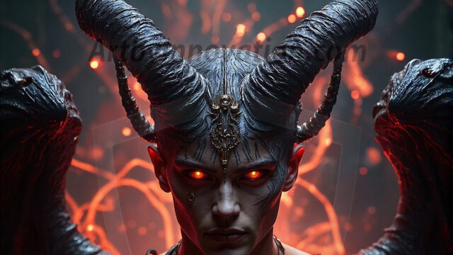 In a dark, ethereal realm, in the midst of the darkness, a figure emerges with an aura of power and magnetism. He is both horrific and strangely captivating, drawing the eye even as he repels the soul. His form is indistinct at first, a ripple in the oppressive blackness, you want to run but you become overwhelmed, drawn in to this creatures powers. Captative by both fear and beauty, you realize, he's a male succubus demon. Deep within the ruins of hell, with a sword in your hand, ready to battle, but unwilling or unable to do so. His skin, flickering fires, casting a dynamic glow across his glistening wet, shinny, body. The flames dance along his chiseled muscular torso and body, casting vibrant hues that seem to emanate from his very core. His eyes, have a piercing glow, locked in a gaze, his eyes, exudes confidence and authority. Unable to move, or unwilling to do so, drawn by his almost completely nude body and overwhelmed by his powers, you given to his will.