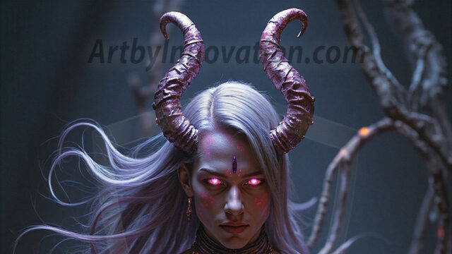 In a dark, ethereal realm, in the midst of the darkness, a figure emerges with an aura of power and magnetism. He is both horrific and strangely captivating, drawing the eye even as he repels the soul. His form is indistinct at first, a ripple in the oppressive blackness, you want to run but you become overwhelmed, drawn in to this creatures powers. Captative by both fear and beauty, you realize, he's a male succubus demon. Deep within the ruins of hell, with a sword in your hand, ready to battle, but unwilling or unable to do so. His skin, flickering fires, casting a dynamic glow across his glistening wet, shinny, body. The flames dance along his chiseled muscular torso and body, casting vibrant hues that seem to emanate from his very core. His eyes, have a piercing glow, locked in a gaze, his eyes, exudes confidence and authority. Unable to move, or unwilling to do so, drawn by his almost completely nude body and overwhelmed by his powers, you given to his will.