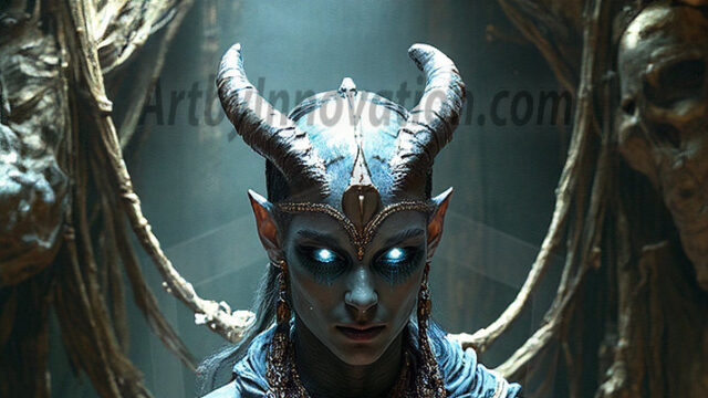 In a dark, ethereal realm, in the midst of the darkness, a figure emerges with an aura of power and magnetism. He is both horrific and strangely captivating, drawing the eye even as he repels the soul. His form is indistinct at first, a ripple in the oppressive blackness, you want to run but you become overwhelmed, drawn in to this creatures powers. Captative by both fear and beauty, you realize, he's a male succubus demon. Deep within the ruins of hell, with a sword in your hand, ready to battle, but unwilling or unable to do so. His skin, flickering fires, casting a dynamic glow across his glistening wet, shinny, body. The flames dance along his chiseled muscular torso and body, casting vibrant hues that seem to emanate from his very core. His eyes, have a piercing glow, locked in a gaze, his eyes, exudes confidence and authority. Unable to move, or unwilling to do so, drawn by his almost completely nude body and overwhelmed by his powers, you given to his will.