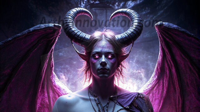 In a dark, ethereal realm, in the midst of the darkness, a figure emerges with an aura of power and magnetism. He is both horrific and strangely captivating, drawing the eye even as he repels the soul. His form is indistinct at first, a ripple in the oppressive blackness, you want to run but you become overwhelmed, drawn in to this creatures powers. Captative by both fear and beauty, you realize, he's a male succubus demon. Deep within the ruins of hell, with a sword in your hand, ready to battle, but unwilling or unable to do so. His skin, flickering fires, casting a dynamic glow across his glistening wet, shinny, body. The flames dance along his chiseled muscular torso and body, casting vibrant hues that seem to emanate from his very core. His eyes, have a piercing glow, locked in a gaze, his eyes, exudes confidence and authority. Unable to move, or unwilling to do so, drawn by his almost completely nude body and overwhelmed by his powers, you given to his will.