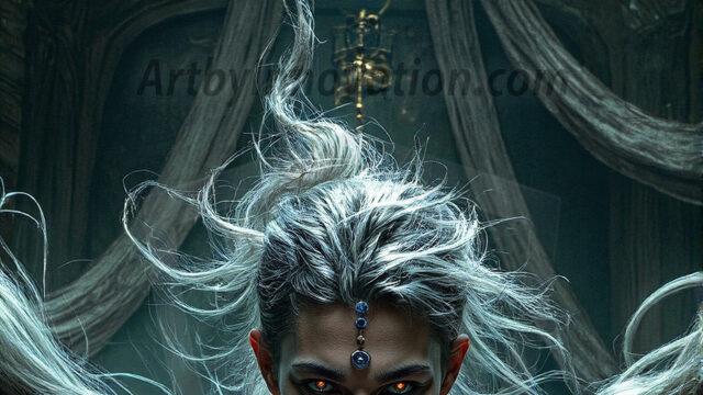 In a dark, ethereal realm, in the midst of the darkness, a figure emerges with an aura of power and magnetism. He is both horrific and strangely captivating, drawing the eye even as he repels the soul. His form is indistinct at first, a ripple in the oppressive blackness, you want to run but you become overwhelmed, drawn in to this creatures powers. Captative by both fear and beauty, you realize, he's a male succubus demon. Deep within the ruins of hell, with a sword in your hand, ready to battle, but unwilling or unable to do so. His skin, flickering fires, casting a dynamic glow across his glistening wet, shinny, body. The flames dance along his chiseled muscular torso and body, casting vibrant hues that seem to emanate from his very core. His eyes, have a piercing glow, locked in a gaze, his eyes, exudes confidence and authority. Unable to move, or unwilling to do so, drawn by his almost completely nude body and overwhelmed by his powers, you given to his will.