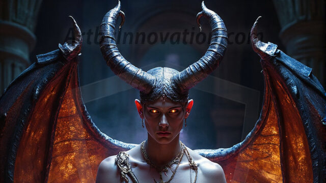 In a dark, ethereal realm, in the midst of the darkness, a figure emerges with an aura of power and magnetism. He is both horrific and strangely captivating, drawing the eye even as he repels the soul. His form is indistinct at first, a ripple in the oppressive blackness, you want to run but you become overwhelmed, drawn in to this creatures powers. Captative by both fear and beauty, you realize, he's a male succubus demon. Deep within the ruins of hell, with a sword in your hand, ready to battle, but unwilling or unable to do so. His skin, flickering fires, casting a dynamic glow across his glistening wet, shinny, body. The flames dance along his chiseled muscular torso and body, casting vibrant hues that seem to emanate from his very core. His eyes, have a piercing glow, locked in a gaze, his eyes, exudes confidence and authority. Unable to move, or unwilling to do so, drawn by his almost completely nude body and overwhelmed by his powers, you given to his will.