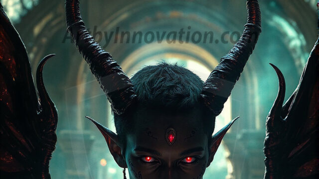 In a dark, ethereal realm, in the midst of the darkness, a figure emerges with an aura of power and magnetism. He is both horrific and strangely captivating, drawing the eye even as he repels the soul. His form is indistinct at first, a ripple in the oppressive blackness, you want to run but you become overwhelmed, drawn in to this creatures powers. Captative by both fear and beauty, you realize, he's a male succubus demon. Deep within the ruins of hell, with a sword in your hand, ready to battle, but unwilling or unable to do so. His skin, flickering fires, casting a dynamic glow across his glistening wet, shinny, body. The flames dance along his chiseled muscular torso and body, casting vibrant hues that seem to emanate from his very core. His eyes, have a piercing glow, locked in a gaze, his eyes, exudes confidence and authority. Unable to move, or unwilling to do so, drawn by his almost completely nude body and overwhelmed by his powers, you given to his will.