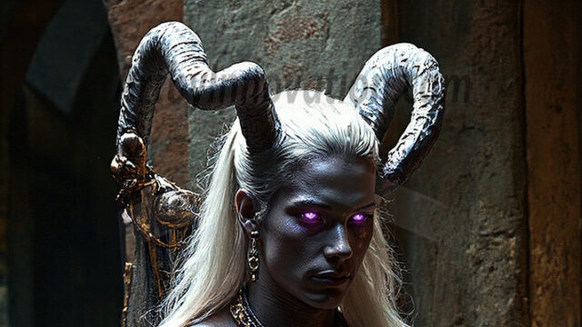 In a dark, ethereal realm, in the midst of the darkness, a figure emerges with an aura of power and magnetism. He is both horrific and strangely captivating, drawing the eye even as he repels the soul. His form is indistinct at first, a ripple in the oppressive blackness, you want to run but you become overwhelmed, drawn in to this creatures powers. Captative by both fear and beauty, you realize, he's a male succubus demon. Deep within the ruins of hell, with a sword in your hand, ready to battle, but unwilling or unable to do so. His skin, flickering fires, casting a dynamic glow across his glistening wet, shinny, body. The flames dance along his chiseled muscular torso and body, casting vibrant hues that seem to emanate from his very core. His eyes, have a piercing glow, locked in a gaze, his eyes, exudes confidence and authority. Unable to move, or unwilling to do so, drawn by his almost completely nude body and overwhelmed by his powers, you given to his will.