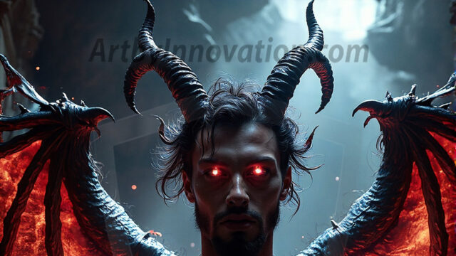 In a dark, ethereal realm, in the midst of the darkness, a figure emerges with an aura of power and magnetism. He is both horrific and strangely captivating, drawing the eye even as he repels the soul. His form is indistinct at first, a ripple in the oppressive blackness, you want to run but you become overwhelmed, drawn in to this creatures powers. Captative by both fear and beauty, you realize, he's a male succubus demon. Deep within the ruins of hell, with a sword in your hand, ready to battle, but unwilling or unable to do so. His skin, flickering fires, casting a dynamic glow across his glistening wet, shinny, body. The flames dance along his chiseled muscular torso and body, casting vibrant hues that seem to emanate from his very core. His eyes, have a piercing glow, locked in a gaze, his eyes, exudes confidence and authority. Unable to move, or unwilling to do so, drawn by his almost completely nude body and overwhelmed by his powers, you given to his will.