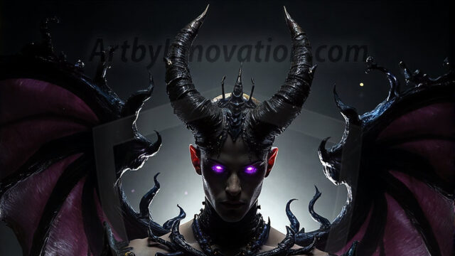 In a dark, ethereal realm, in the midst of the darkness, a figure emerges with an aura of power and magnetism. He is both horrific and strangely captivating, drawing the eye even as he repels the soul. His form is indistinct at first, a ripple in the oppressive blackness, you want to run but you become overwhelmed, drawn in to this creatures powers. Captative by both fear and beauty, you realize, he's a male succubus demon. Deep within the ruins of hell, with a sword in your hand, ready to battle, but unwilling or unable to do so. His skin, flickering fires, casting a dynamic glow across his glistening wet, shinny, body. The flames dance along his chiseled muscular torso and body, casting vibrant hues that seem to emanate from his very core. His eyes, have a piercing glow, locked in a gaze, his eyes, exudes confidence and authority. Unable to move, or unwilling to do so, drawn by his almost completely nude body and overwhelmed by his powers, you given to his will.