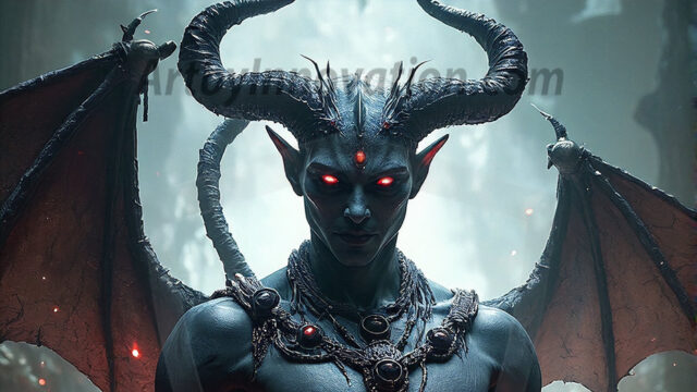 In a dark, ethereal realm, in the midst of the darkness, a figure emerges with an aura of power and magnetism. He is both horrific and strangely captivating, drawing the eye even as he repels the soul. His form is indistinct at first, a ripple in the oppressive blackness, you want to run but you become overwhelmed, drawn in to this creatures powers. Captative by both fear and beauty, you realize, he's a male succubus demon. Deep within the ruins of hell, with a sword in your hand, ready to battle, but unwilling or unable to do so. His skin, flickering fires, casting a dynamic glow across his glistening wet, shinny, body. The flames dance along his chiseled muscular torso and body, casting vibrant hues that seem to emanate from his very core. His eyes, have a piercing glow, locked in a gaze, his eyes, exudes confidence and authority. Unable to move, or unwilling to do so, drawn by his almost completely nude body and overwhelmed by his powers, you given to his will.