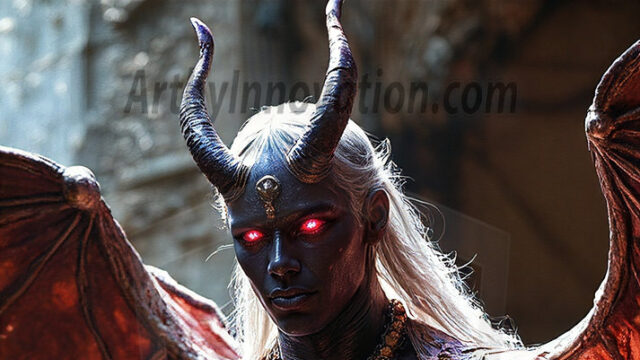 In a dark, ethereal realm, in the midst of the darkness, a figure emerges with an aura of power and magnetism. He is both horrific and strangely captivating, drawing the eye even as he repels the soul. His form is indistinct at first, a ripple in the oppressive blackness, you want to run but you become overwhelmed, drawn in to this creatures powers. Captative by both fear and beauty, you realize, he's a male succubus demon. Deep within the ruins of hell, with a sword in your hand, ready to battle, but unwilling or unable to do so. His skin, flickering fires, casting a dynamic glow across his glistening wet, shinny, body. The flames dance along his chiseled muscular torso and body, casting vibrant hues that seem to emanate from his very core. His eyes, have a piercing glow, locked in a gaze, his eyes, exudes confidence and authority. Unable to move, or unwilling to do so, drawn by his almost completely nude body and overwhelmed by his powers, you given to his will.