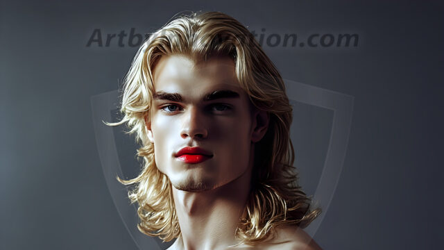 The Vampire Lestat de Lioncourt, created by Anne Rice, is a fascinating and complex character in The Vampire Chronicles novels. He's known for his captivating blend of vampiric existence and a lingering humanity. From Interview with a Vampire, The Vampire Lestat, and Queen of the Damned novels. I've created a series of images that I feel represent the man behind the vampire. In the midst of the darkness, a scary figure emerges with an aura of power and magnetism. Around his neck, a bold silver necklace glimmers, adding a touch of regal elegance to his dark ensemble. His lips, a vivid shade of red, open slightly to reveal his true nature, as he reveals his fangs, and a predatory grin from his stunningly handsome face, hinting at his primal nature. Strands of hair cascade around his face, capturing the silvery glow of the bright moonlight, and adding a touch of mystery to his intense visage, as they blow back in the wind.