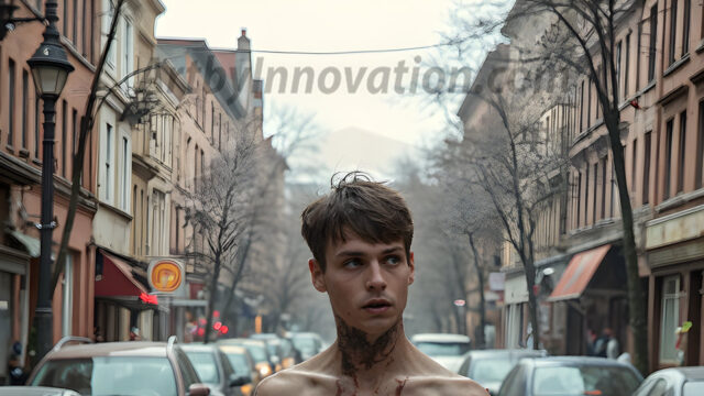 Twinkapocalypse, When Young Male Zombie Twinks, Attack. It's a zombie apocalypse, where young, handsome, freshly turned zombies, still handsome, and even sexy, wonder the city streets, looking for brains to eat. There are cars on fire, trash everywhere, chaos is in the amidst. A young man, covered with blood, dirty, with messy hair, with pale grey skin, dark circles around his eyes, and black lips, walking down a main city street. In this post-apocalyptic city, doing the classic, zombie walk, his head slightly tilted, mouth slightly opened, moaning, brains.