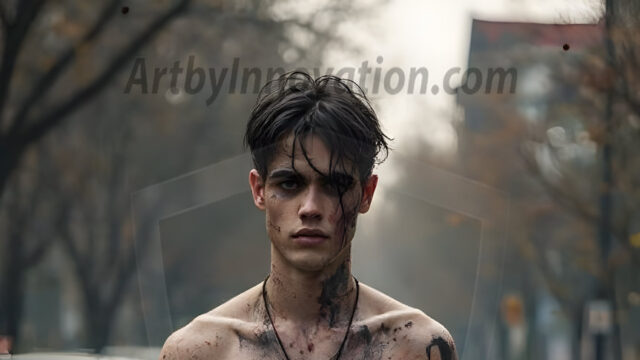 Twinkapocalypse, When Young Male Zombie Twinks, Attack. It's a zombie apocalypse, where young, handsome, freshly turned zombies, still handsome, and even sexy, wonder the city streets, looking for brains to eat. There are cars on fire, trash everywhere, chaos is in the amidst. A young man, covered with blood, dirty, with messy hair, with pale grey skin, dark circles around his eyes, and black lips, walking down a main city street. In this post-apocalyptic city, doing the classic, zombie walk, his head slightly tilted, mouth slightly opened, moaning, brains.