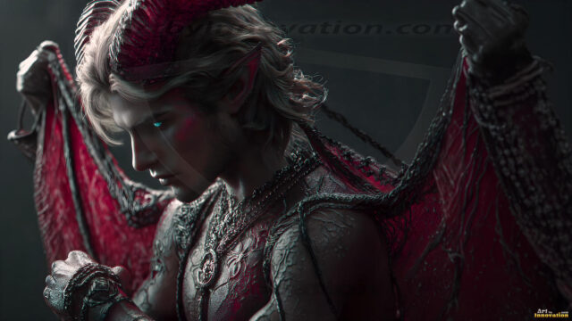 Darkness personified. This AI-generated collection features beautiful, handsome male vampires dressed in elegant black gothic attire — pale, alluring, and eternally dangerous. Set against dark atmospheric nightscapes, gothic architecture, and candlelit chambers, each vampire radiates cold supernatural beauty. Part of the Dark & Legendary Collection. Created using Flux.1 and ComfyUI by © Jeff Dupler | Art by Innovation | https://www.artbyinnovation.com