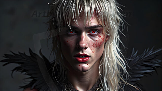 Darkness personified. This AI-generated collection features beautiful, handsome male vampires dressed in elegant black gothic attire — pale, alluring, and eternally dangerous. Set against dark atmospheric nightscapes, gothic architecture, and candlelit chambers, each vampire radiates cold supernatural beauty. Part of the Dark & Legendary Collection. Created using Flux.1 and ComfyUI by © Jeff Dupler | Art by Innovation | https://www.artbyinnovation.com