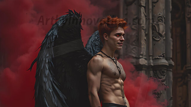 Darkness personified. This AI-generated collection features beautiful, handsome male vampires dressed in elegant black gothic attire — pale, alluring, and eternally dangerous. Set against dark atmospheric nightscapes, gothic architecture, and candlelit chambers, each vampire radiates cold supernatural beauty. Part of the Dark & Legendary Collection. Created using Flux.1 and ComfyUI by © Jeff Dupler | Art by Innovation | https://www.artbyinnovation.com