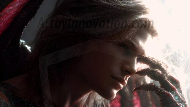 Darkness personified. This AI-generated collection features beautiful, handsome male vampires dressed in elegant black gothic attire — pale, alluring, and eternally dangerous. Set against dark atmospheric nightscapes, gothic architecture, and candlelit chambers, each vampire radiates cold supernatural beauty. Part of the Dark & Legendary Collection. Created using Flux.1 and ComfyUI by © Jeff Dupler | Art by Innovation | https://www.artbyinnovation.com