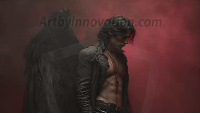 Darkness personified. This AI-generated collection features beautiful, handsome male vampires dressed in elegant black gothic attire — pale, alluring, and eternally dangerous. Set against dark atmospheric nightscapes, gothic architecture, and candlelit chambers, each vampire radiates cold supernatural beauty. Part of the Dark & Legendary Collection. Created using Flux.1 and ComfyUI by © Jeff Dupler | Art by Innovation | https://www.artbyinnovation.com