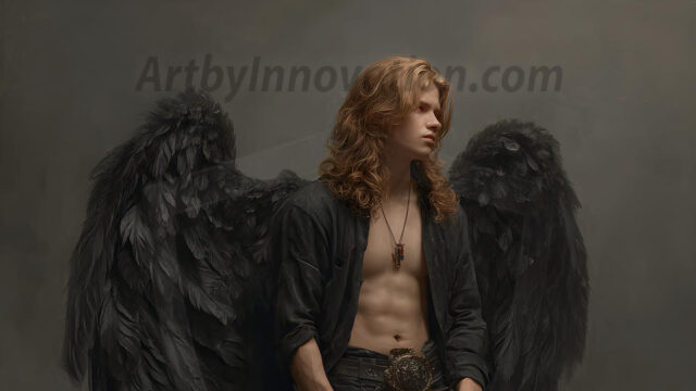 Darkness personified. This AI-generated collection features beautiful, handsome male vampires dressed in elegant black gothic attire — pale, alluring, and eternally dangerous. Set against dark atmospheric nightscapes, gothic architecture, and candlelit chambers, each vampire radiates cold supernatural beauty. Part of the Dark & Legendary Collection. Created using Flux.1 and ComfyUI by © Jeff Dupler | Art by Innovation | https://www.artbyinnovation.com