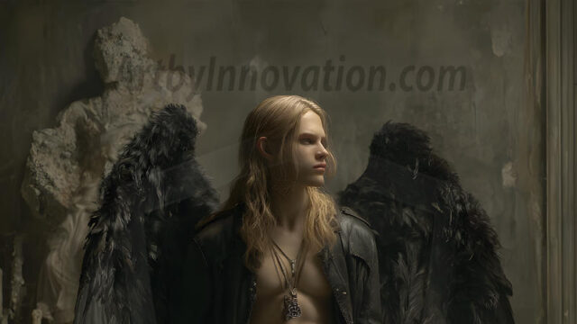 Darkness personified. This AI-generated collection features beautiful, handsome male vampires dressed in elegant black gothic attire — pale, alluring, and eternally dangerous. Set against dark atmospheric nightscapes, gothic architecture, and candlelit chambers, each vampire radiates cold supernatural beauty. Part of the Dark & Legendary Collection. Created using Flux.1 and ComfyUI by © Jeff Dupler | Art by Innovation | https://www.artbyinnovation.com