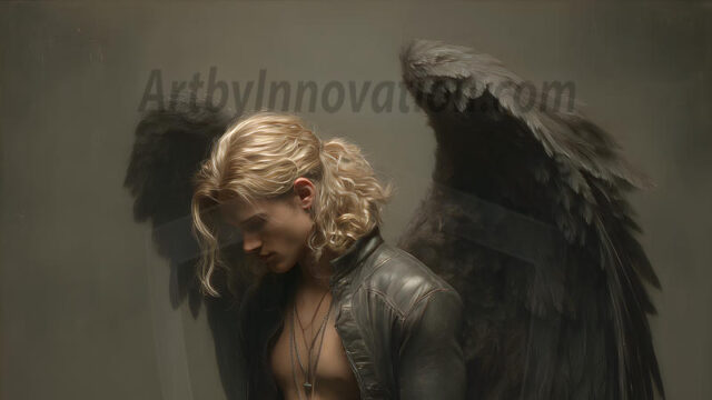 Darkness personified. This AI-generated collection features beautiful, handsome male vampires dressed in elegant black gothic attire — pale, alluring, and eternally dangerous. Set against dark atmospheric nightscapes, gothic architecture, and candlelit chambers, each vampire radiates cold supernatural beauty. Part of the Dark & Legendary Collection. Created using Flux.1 and ComfyUI by © Jeff Dupler | Art by Innovation | https://www.artbyinnovation.com