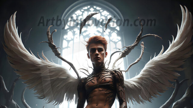 AI male art photos with a fantastical atmosphere. Imagine a Hogwarts School of Witchcraft student, from the Harry Potter series, a handsome, beautiful, and attractive, shirtless young teenage boy, standing firm against a threat. With a detailed Hogwarts castle background, casting a powerful spell, conjuring creatures based on their assigned house crest. From Demonic snakes, powerful lions, fierce badgers, or a murder of Crows. Dementors floating ominously in a cloudy sky, and sparks, shadows, and cinematic lighting, offering an otherworldly vibe.