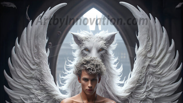 AI male art photos with a fantastical atmosphere. Imagine a Hogwarts School of Witchcraft student, from the Harry Potter series, a handsome, beautiful, and attractive, shirtless young teenage boy, standing firm against a threat. With a detailed Hogwarts castle background, casting a powerful spell, conjuring creatures based on their assigned house crest. From Demonic snakes, powerful lions, fierce badgers, or a murder of Crows. Dementors floating ominously in a cloudy sky, and sparks, shadows, and cinematic lighting, offering an otherworldly vibe.