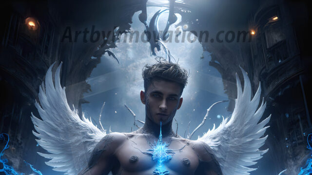 AI male art photos with a fantastical atmosphere. Imagine a Hogwarts School of Witchcraft student, from the Harry Potter series, a handsome, beautiful, and attractive, shirtless young teenage boy, standing firm against a threat. With a detailed Hogwarts castle background, casting a powerful spell, conjuring creatures based on their assigned house crest. From Demonic snakes, powerful lions, fierce badgers, or a murder of Crows. Dementors floating ominously in a cloudy sky, and sparks, shadows, and cinematic lighting, offering an otherworldly vibe.