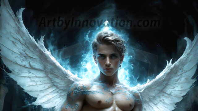 AI male art photos with a fantastical atmosphere. Imagine a Hogwarts School of Witchcraft student, from the Harry Potter series, a handsome, beautiful, and attractive, shirtless young teenage boy, standing firm against a threat. With a detailed Hogwarts castle background, casting a powerful spell, conjuring creatures based on their assigned house crest. From Demonic snakes, powerful lions, fierce badgers, or a murder of Crows. Dementors floating ominously in a cloudy sky, and sparks, shadows, and cinematic lighting, offering an otherworldly vibe.