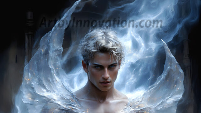 AI male art photos with a fantastical atmosphere. Imagine a Hogwarts School of Witchcraft student, from the Harry Potter series, a handsome, beautiful, and attractive, shirtless young teenage boy, standing firm against a threat. With a detailed Hogwarts castle background, casting a powerful spell, conjuring creatures based on their assigned house crest. From Demonic snakes, powerful lions, fierce badgers, or a murder of Crows. Dementors floating ominously in a cloudy sky, and sparks, shadows, and cinematic lighting, offering an otherworldly vibe.