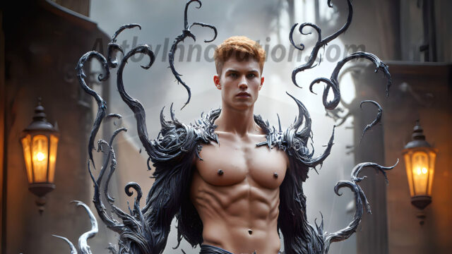 AI male art photos with a fantastical atmosphere. Imagine a Hogwarts School of Witchcraft student, from the Harry Potter series, a handsome, beautiful, and attractive, shirtless young teenage boy, standing firm against a threat. With a detailed Hogwarts castle background, casting a powerful spell, conjuring creatures based on their assigned house crest. From Demonic snakes, powerful lions, fierce badgers, or a murder of Crows. Dementors floating ominously in a cloudy sky, and sparks, shadows, and cinematic lighting, offering an otherworldly vibe.