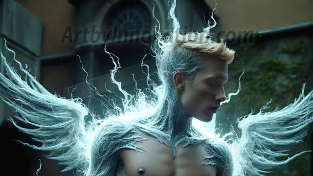 AI male art photos with a fantastical atmosphere. Imagine a Hogwarts School of Witchcraft student, from the Harry Potter series, a handsome, beautiful, and attractive, shirtless young teenage boy, standing firm against a threat. With a detailed Hogwarts castle background, casting a powerful spell, conjuring creatures based on their assigned house crest. From Demonic snakes, powerful lions, fierce badgers, or a murder of Crows. Dementors floating ominously in a cloudy sky, and sparks, shadows, and cinematic lighting, offering an otherworldly vibe.