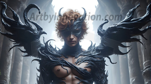 AI male art photos with a fantastical atmosphere. Imagine a Hogwarts School of Witchcraft student, from the Harry Potter series, a handsome, beautiful, and attractive, shirtless young teenage boy, standing firm against a threat. With a detailed Hogwarts castle background, casting a powerful spell, conjuring creatures based on their assigned house crest. From Demonic snakes, powerful lions, fierce badgers, or a murder of Crows. Dementors floating ominously in a cloudy sky, and sparks, shadows, and cinematic lighting, offering an otherworldly vibe.