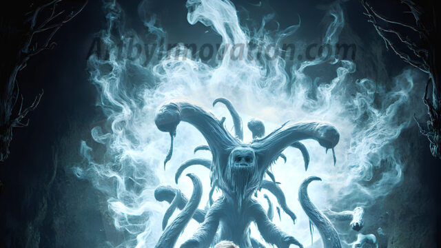 AI male art photos with a fantastical atmosphere. Imagine a Hogwarts School of Witchcraft student, from the Harry Potter series, a handsome, beautiful, and attractive, shirtless young teenage boy, standing firm against a threat. With a detailed Hogwarts castle background, casting a powerful spell, conjuring creatures based on their assigned house crest. From Demonic snakes, powerful lions, fierce badgers, or a murder of Crows. Dementors floating ominously in a cloudy sky, and sparks, shadows, and cinematic lighting, offering an otherworldly vibe.