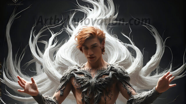 AI male art photos with a fantastical atmosphere. Imagine a Hogwarts School of Witchcraft student, from the Harry Potter series, a handsome, beautiful, and attractive, shirtless young teenage boy, standing firm against a threat. With a detailed Hogwarts castle background, casting a powerful spell, conjuring creatures based on their assigned house crest. From Demonic snakes, powerful lions, fierce badgers, or a murder of Crows. Dementors floating ominously in a cloudy sky, and sparks, shadows, and cinematic lighting, offering an otherworldly vibe.