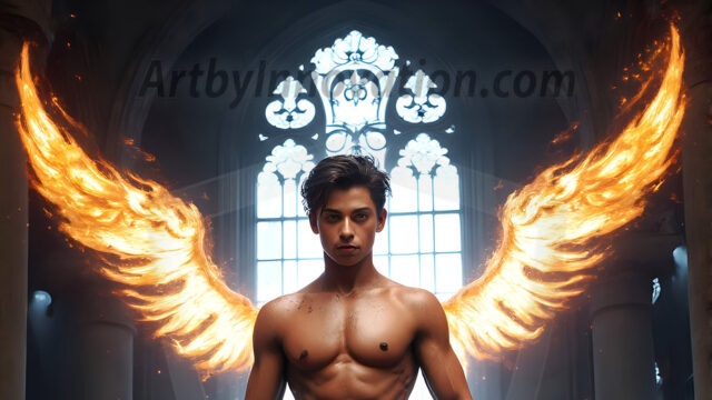 AI male art photos with a fantastical atmosphere. Imagine a Hogwarts School of Witchcraft student, from the Harry Potter series, a handsome, beautiful, and attractive, shirtless young teenage boy, standing firm against a threat. With a detailed Hogwarts castle background, casting a powerful spell, conjuring creatures based on their assigned house crest. From Demonic snakes, powerful lions, fierce badgers, or a murder of Crows. Dementors floating ominously in a cloudy sky, and sparks, shadows, and cinematic lighting, offering an otherworldly vibe.