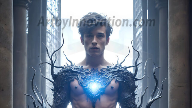 AI male art photos with a fantastical atmosphere. Imagine a Hogwarts School of Witchcraft student, from the Harry Potter series, a handsome, beautiful, and attractive, shirtless young teenage boy, standing firm against a threat. With a detailed Hogwarts castle background, casting a powerful spell, conjuring creatures based on their assigned house crest. From Demonic snakes, powerful lions, fierce badgers, or a murder of Crows. Dementors floating ominously in a cloudy sky, and sparks, shadows, and cinematic lighting, offering an otherworldly vibe.