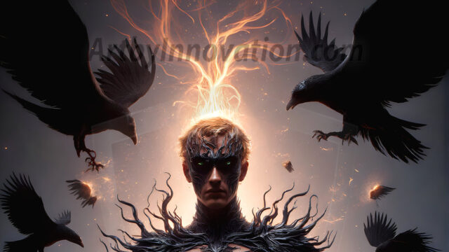 AI male art photos with a fantastical atmosphere. Imagine a Hogwarts School of Witchcraft student, from the Harry Potter series, a handsome, beautiful, and attractive, shirtless young teenage boy, standing firm against a threat. With a detailed Hogwarts castle background, casting a powerful spell, conjuring creatures based on their assigned house crest. From Demonic snakes, powerful lions, fierce badgers, or a murder of Crows. Dementors floating ominously in a cloudy sky, and sparks, shadows, and cinematic lighting, offering an otherworldly vibe.