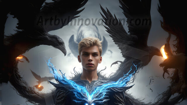 AI male art photos with a fantastical atmosphere. Imagine a Hogwarts School of Witchcraft student, from the Harry Potter series, a handsome, beautiful, and attractive, shirtless young teenage boy, standing firm against a threat. With a detailed Hogwarts castle background, casting a powerful spell, conjuring creatures based on their assigned house crest. From Demonic snakes, powerful lions, fierce badgers, or a murder of Crows. Dementors floating ominously in a cloudy sky, and sparks, shadows, and cinematic lighting, offering an otherworldly vibe.