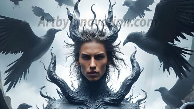 AI male art photos with a fantastical atmosphere. Imagine a Hogwarts School of Witchcraft student, from the Harry Potter series, a handsome, beautiful, and attractive, shirtless young teenage boy, standing firm against a threat. With a detailed Hogwarts castle background, casting a powerful spell, conjuring creatures based on their assigned house crest. From Demonic snakes, powerful lions, fierce badgers, or a murder of Crows. Dementors floating ominously in a cloudy sky, and sparks, shadows, and cinematic lighting, offering an otherworldly vibe.