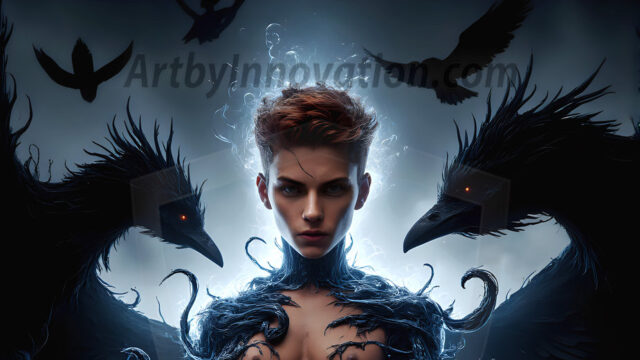 AI male art photos with a fantastical atmosphere. Imagine a Hogwarts School of Witchcraft student, from the Harry Potter series, a handsome, beautiful, and attractive, shirtless young teenage boy, standing firm against a threat. With a detailed Hogwarts castle background, casting a powerful spell, conjuring creatures based on their assigned house crest. From Demonic snakes, powerful lions, fierce badgers, or a murder of Crows. Dementors floating ominously in a cloudy sky, and sparks, shadows, and cinematic lighting, offering an otherworldly vibe.