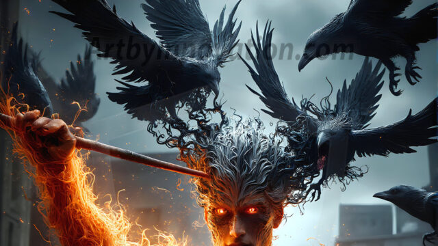 AI male art photos with a fantastical atmosphere. Imagine a Hogwarts School of Witchcraft student, from the Harry Potter series, a handsome, beautiful, and attractive, shirtless young teenage boy, standing firm against a threat. With a detailed Hogwarts castle background, casting a powerful spell, conjuring creatures based on their assigned house crest. From Demonic snakes, powerful lions, fierce badgers, or a murder of Crows. Dementors floating ominously in a cloudy sky, and sparks, shadows, and cinematic lighting, offering an otherworldly vibe.