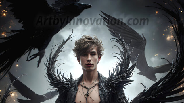 AI male art photos with a fantastical atmosphere. Imagine a Hogwarts School of Witchcraft student, from the Harry Potter series, a handsome, beautiful, and attractive, shirtless young teenage boy, standing firm against a threat. With a detailed Hogwarts castle background, casting a powerful spell, conjuring creatures based on their assigned house crest. From Demonic snakes, powerful lions, fierce badgers, or a murder of Crows. Dementors floating ominously in a cloudy sky, and sparks, shadows, and cinematic lighting, offering an otherworldly vibe.