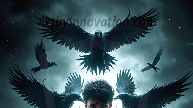 AI male art photos with a fantastical atmosphere. Imagine a Hogwarts School of Witchcraft student, from the Harry Potter series, a handsome, beautiful, and attractive, shirtless young teenage boy, standing firm against a threat. With a detailed Hogwarts castle background, casting a powerful spell, conjuring creatures based on their assigned house crest. From Demonic snakes, powerful lions, fierce badgers, or a murder of Crows. Dementors floating ominously in a cloudy sky, and sparks, shadows, and cinematic lighting, offering an otherworldly vibe.