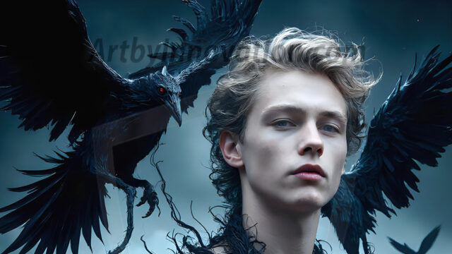 AI male art photos with a fantastical atmosphere. Imagine a Hogwarts School of Witchcraft student, from the Harry Potter series, a handsome, beautiful, and attractive, shirtless young teenage boy, standing firm against a threat. With a detailed Hogwarts castle background, casting a powerful spell, conjuring creatures based on their assigned house crest. From Demonic snakes, powerful lions, fierce badgers, or a murder of Crows. Dementors floating ominously in a cloudy sky, and sparks, shadows, and cinematic lighting, offering an otherworldly vibe.